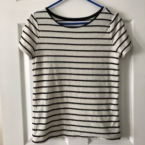 Loft scallop stripe tee